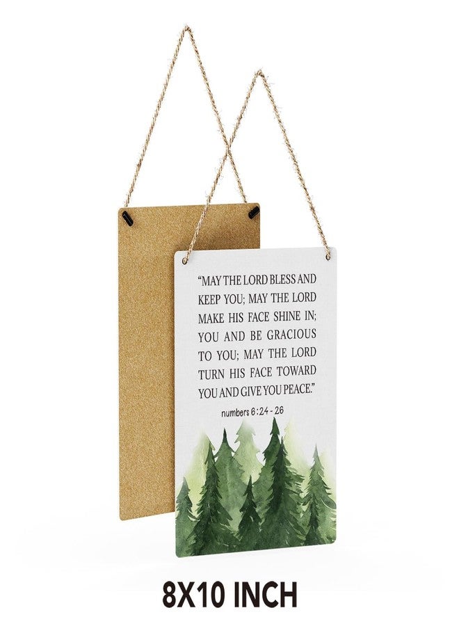 SENJIAN Motivational Wall Decor Christian Scripture Wall Art Religious Gifts Vintage Bible Verse Hanging Wall Decor Wood Sign for Home Office Living Room Bedroom Kitchen Bathroom Front Door - Image 2